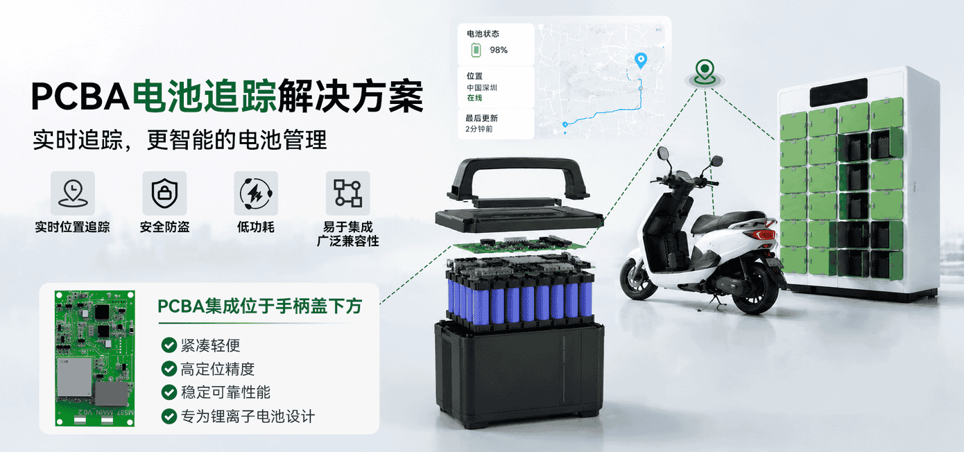 兩輪車電池定位器解決方案
